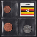 UGANDA serie di 3 monete Q/Fdc anni misti